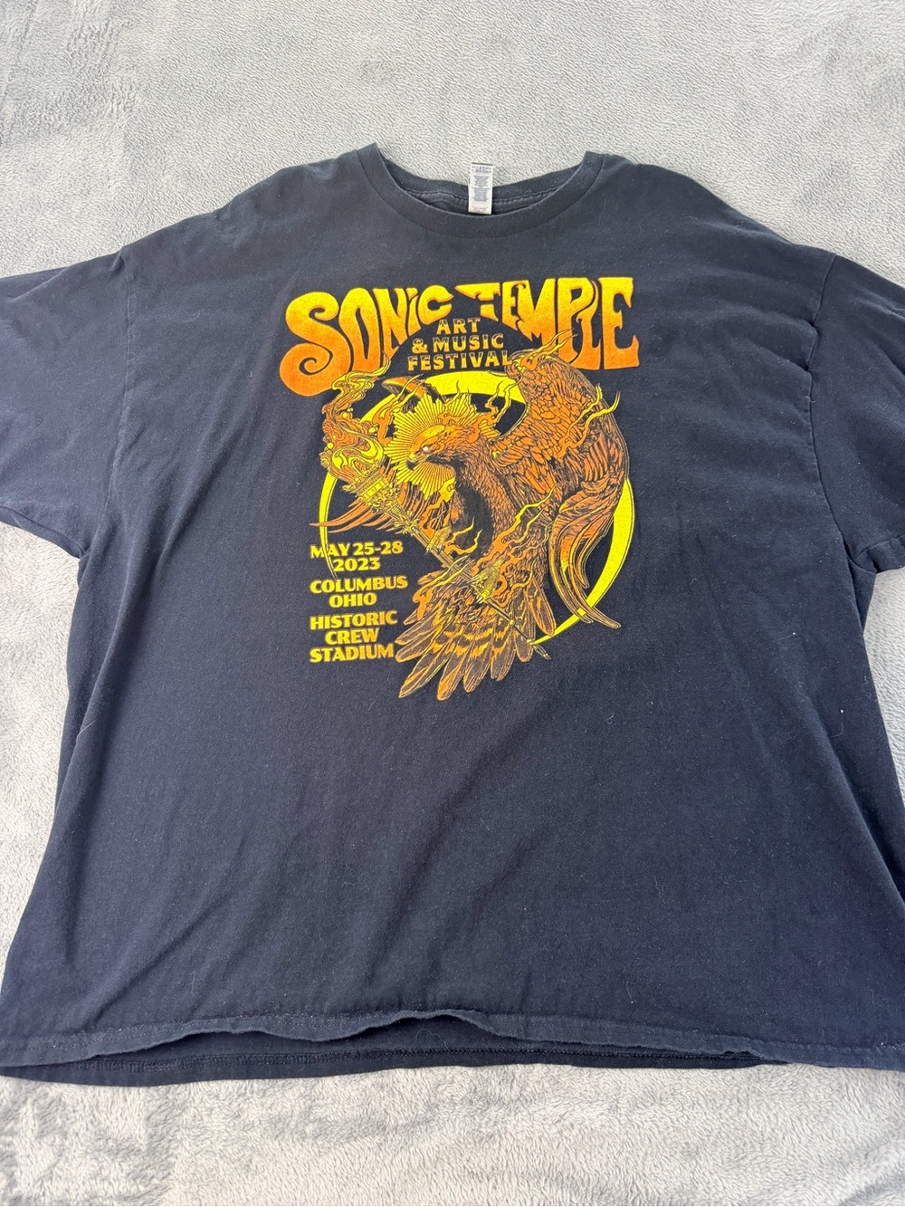 Sonic Temple Shirt Mens 3XL Black 2023 Rock On The Range Festival Columbus